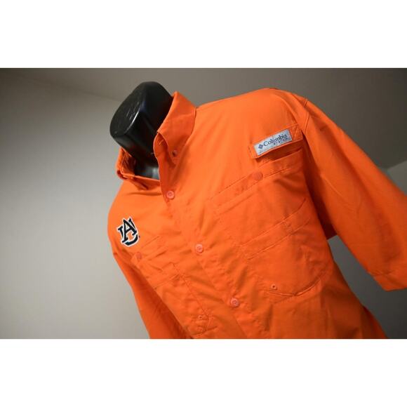 Columbia PFG Omni-Shade Auburn Tigers Vented Fishing Shirt Mens Sz Large - Picture 2 of 11